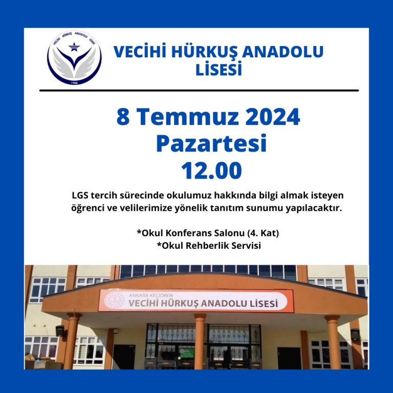 Okul Tan T M Semineri Vecihi H Rku Anadolu Lisesi